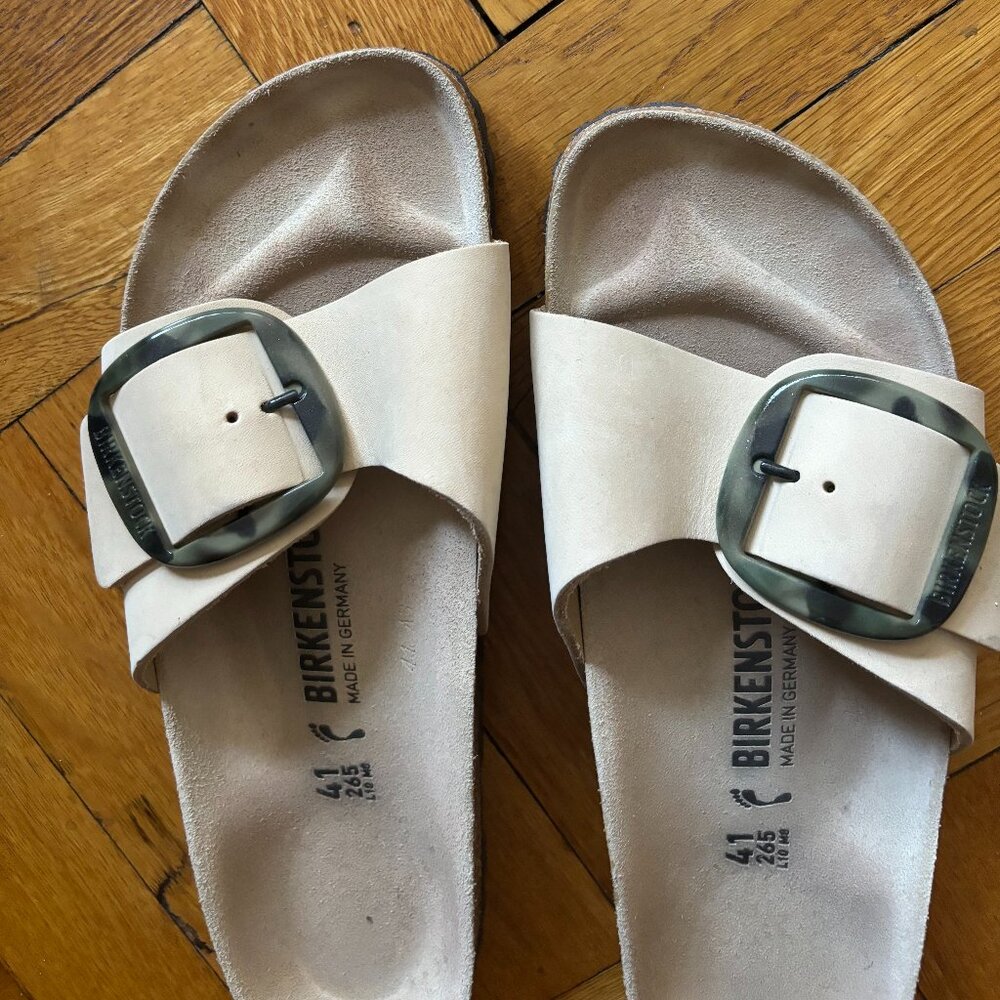 WOMEN'S BIRKENSTOCK® MADRID BIG-BUCKLE SANDALS SIZE 41 ALMOND